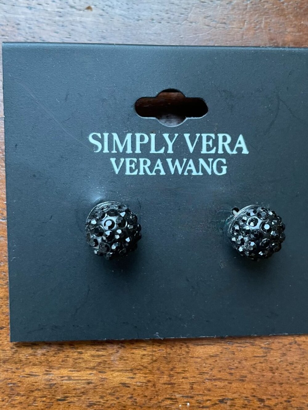 Bundle 3/$12. Simply Vera Vera Wang Black Stud Earrings.